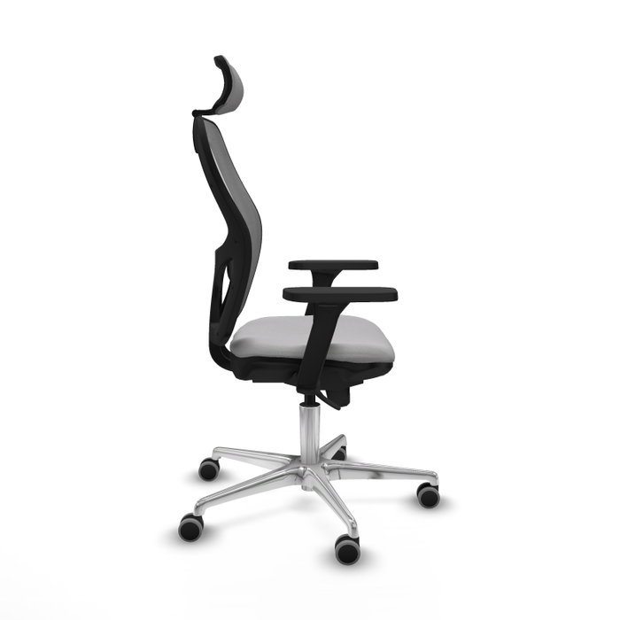 PIQUERAS Y CRESPO Silla de oficina Jorquera Gris con mecanismos Sincro y Brazos 3D