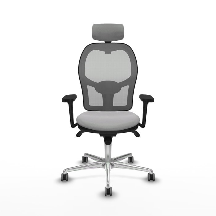 PIQUERAS Y CRESPO Silla de oficina Jorquera Gris con mecanismos Sincro y Brazos 3D