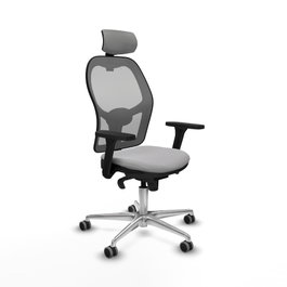 PIQUERAS Y CRESPO Silla de oficina Jorquera Gris con mecanismos Sincro y Brazos 3D