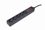 Energenie SPG5-C-15 Regleta con limitador de tensión, 5 salidas, 4,5 m, negro
