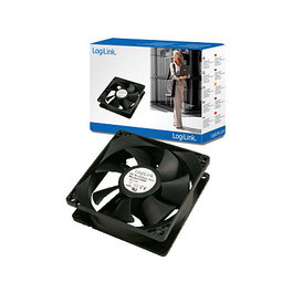 LogiLink Ventilador 120x120x25 mm Negro