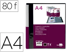 Liderpapel Carpeta de fundas fijas negro opaco DIN A4