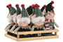 DKD Home Decor Figura Navidad Tradicional Elfo Verde Rojo Poliester 18 x 19 x 26 cm (12 Unidades)