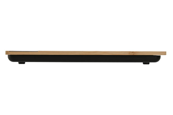DKD Home Decor Báscula Digital de Bambú y Metal Negro