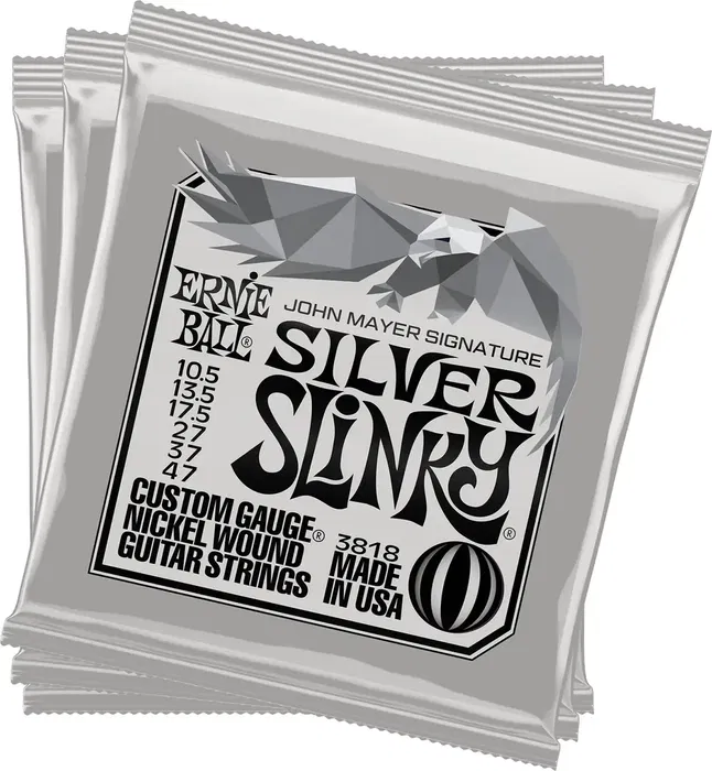 ERNIEBALL John Mayer Signature Electric Slinky Silver 10,5-47 - Pack 3 ERNIEBALL John Mayer Signature Electric Slinky Silver 10,5-47 - Pack 3