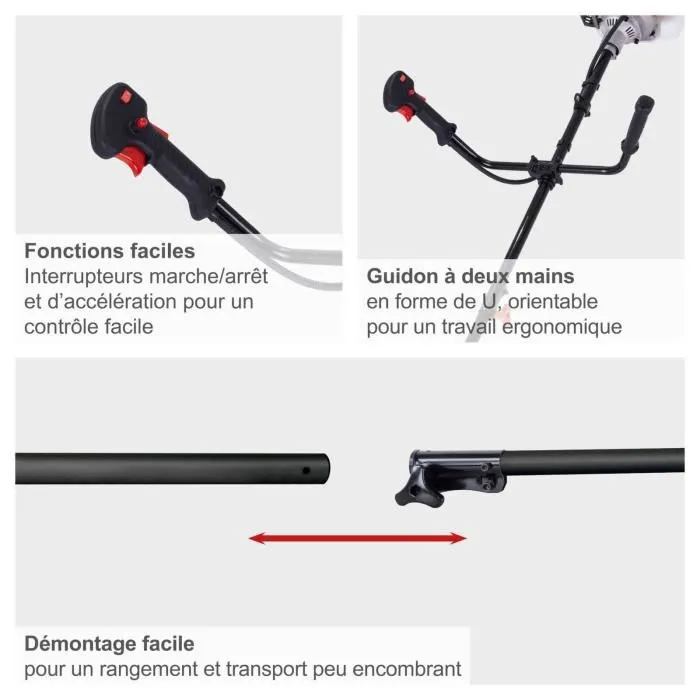 Scheppach BCH3300-100PB Desbrozadora de Gasolina 32,6 cm³ con Carrete y Arnés de Hombro Scheppach BCH3300-100PB Desbrozadora de Gasolina 32,6 cm³ con Carrete y Arnés de Hombro