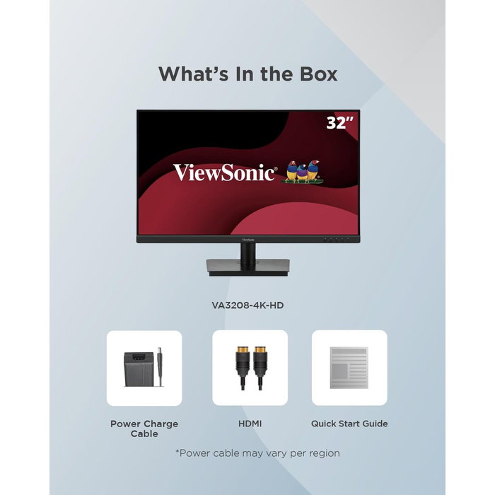 Viewsonic VA3208-4K-HD Monitor 32 pulgadas 4K Ultra HD VA Negro