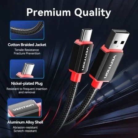 Vention Tarjeta de Sonido Gaming CVAB0 con Amplificador USB Tipo-C a 3x Jack 3.5mm, Sonido 7.1 Virtual y Alta Fidelidad 192kHz/24bit