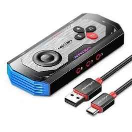 Vention Tarjeta de Sonido Gaming CVAB0 con Amplificador USB Tipo-C a 3x Jack 3.5mm, Sonido 7.1 Virtual y Alta Fidelidad 192kHz/24bit