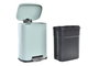 DKD Home Decor Papelera de Metal y PP Verde con Cerrado Lento