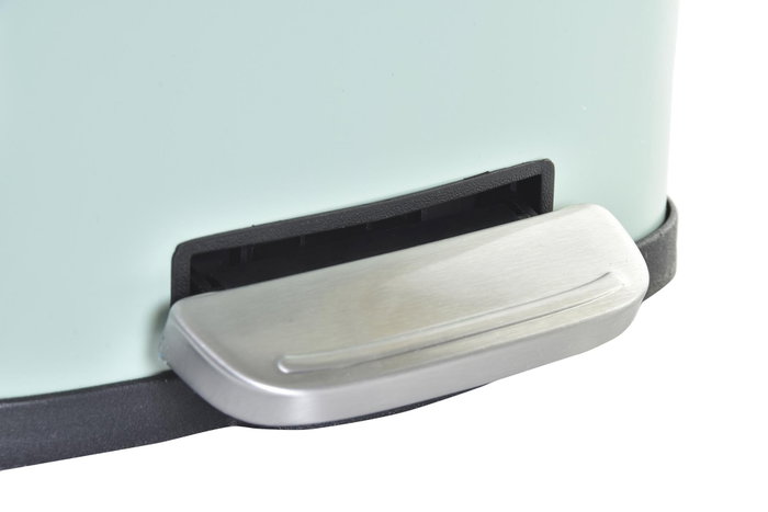DKD Home Decor Papelera de Metal y PP Verde con Cerrado Lento