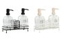 DKD Home Decor Set de 3 Dosificadores de Cristal 450ml