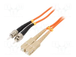 Gembird CFO-STSC-OM2 Cable de fibra óptica dúplex OM2 2 m ST/SC Naranja