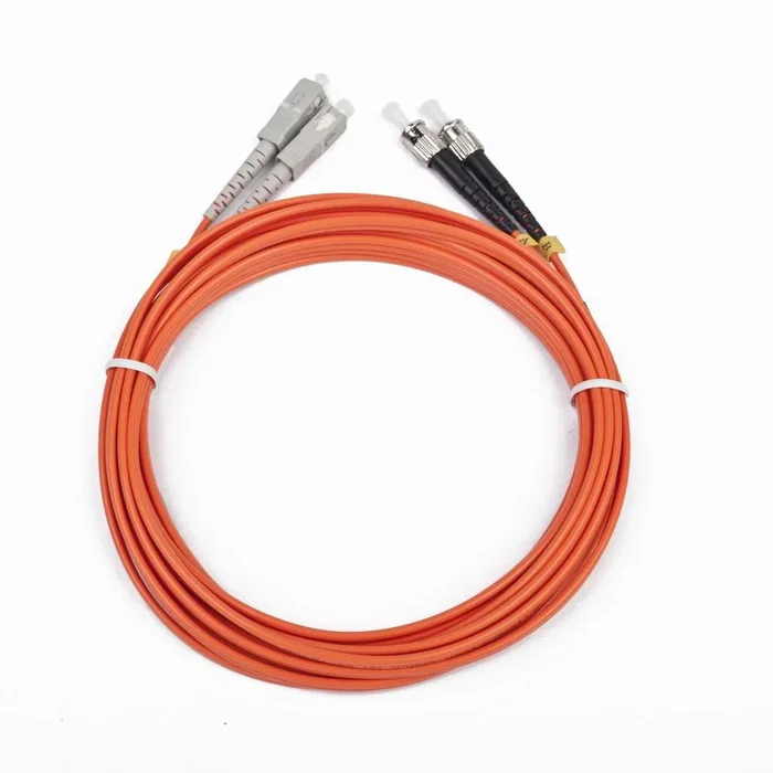 Gembird CFO-STSC-OM2 Cable de Fibra Óptica Multimodo OM2 2m, Conectores ST/SC Macho, Color Naranja, Full Duplex