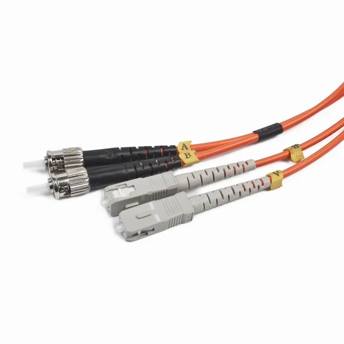 Gembird CFO-STSC-OM2 Cable de Fibra Óptica Multimodo OM2 2m, Conectores ST/SC Macho, Color Naranja, Full Duplex