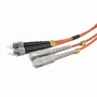 Gembird CFO-STSC-OM2 Cable de Fibra Óptica Multimodo OM2 2m, Conectores ST/SC Macho, Color Naranja, Full Duplex