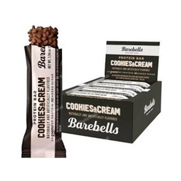 BAREBELLS Barrita Cookies Cream Proteica Sin Azúcares Añadidos 12 Udsx 55 Gr