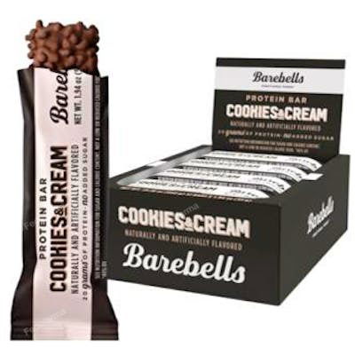 BAREBELLS Barrita Cookies Cream Proteica Sin Azúcares Añadidos 12 Udsx 55 Gr BAREBELLS Barrita Cookies Cream Proteica Sin Azúcares Añadidos 12 Udsx 55 Gr
