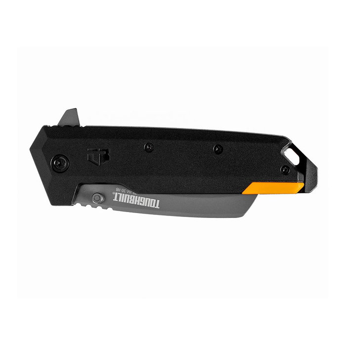 Toughbuilt Navaja Curva Hawkbill, Hoja Curva Plegable 8.2 cm, Apertura una Mano, Revestimiento Titanio, Clip Cinturón, Agujero Cordón