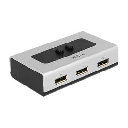 DeLOCK DisplayPort 1.4 Umschalter 2 Port manuell 87668