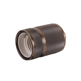 Portalámpara E27 estilo retro acabado negro