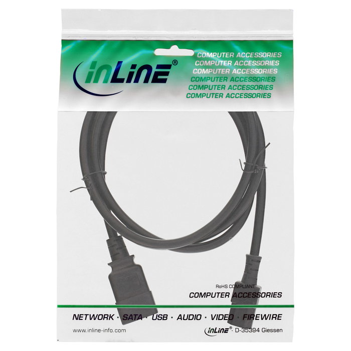 InLine Cable de alimentación 16659D C20 a C13 2m Negro