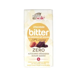 Chocolates Sole Chocolate Negro 72% Cacao con Almendra y Stevia - Pack de 10
