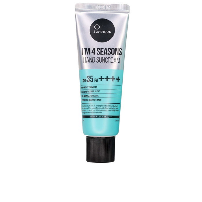 Suntique Protector Solar Manos I'm 4 Seasons SPF35 50 ml - Crema hidratante con Niacinamida y Adenosina, sin marcas blancas, para todas las estaciones Suntique Protector Solar Manos I'm 4 Seasons SPF35 50 ml - Crema hidratante con Niacinamida y Adenosina, sin marcas blancas, para todas las estaciones