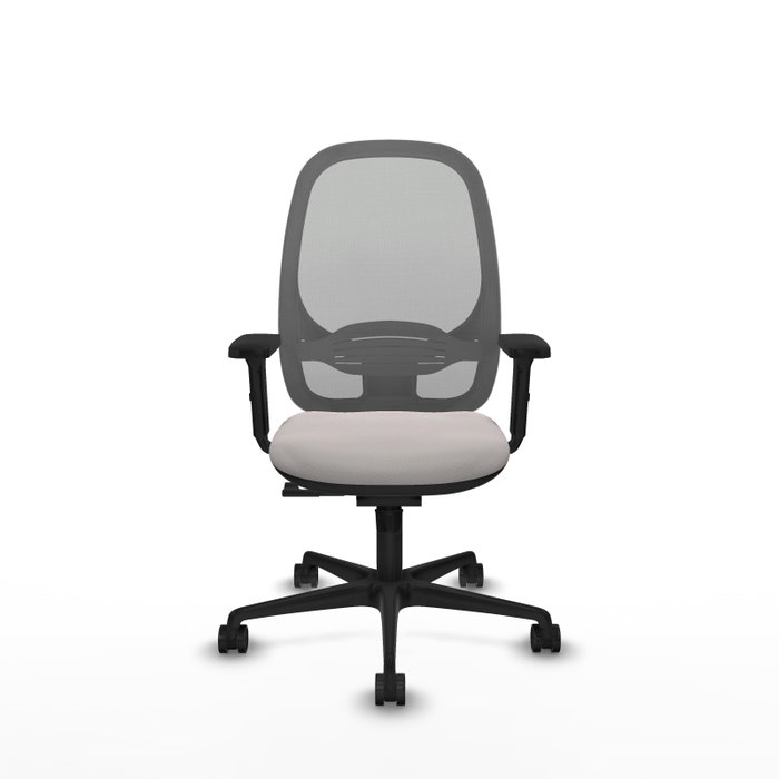 PIQUERAS Y CRESPO Silla de oficina Cilanco con mecanismo Sincro, Blanco y Gris