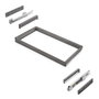 Emuca Bastidor con guías de cierre suave y extracción total para accesorios de armario Quartz, 787-813mm, Aluminio y Plástico, Titanio