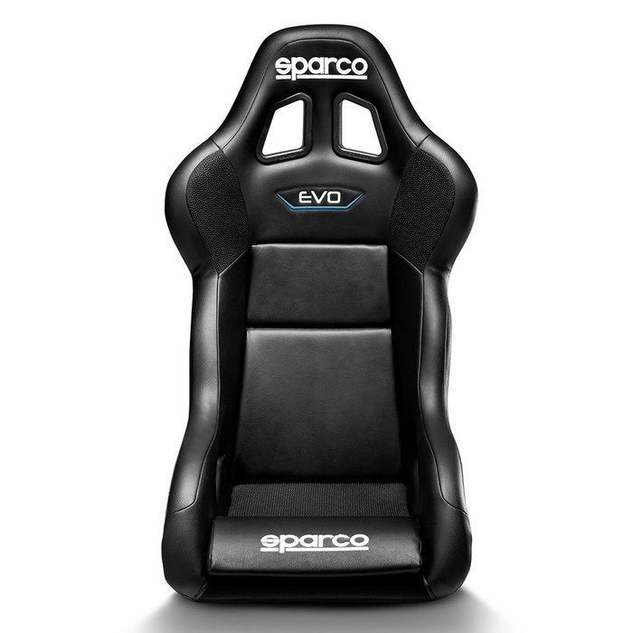 Sparco EVO QRT Asiento Deportivo, Tejido Antideslizante, Carcasa QRT Ligera, Acabado Piel Sintética Sky, Homologación FIA 8855-1999, Ideal Rally, Circuito, Sim Racing, S008007RNRSKY