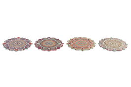 DKD Home Decor Salvamantel Multicolor Dolomita Mandala 20 x 0.7 x 20 cm (12 Unidades)