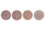 DKD Home Decor Salvamantel Multicolor Dolomita Mandala 20 x 0.7 x 20 cm (12 Unidades)