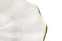 DKD Home Decor Plato de Cristal Relieve Transparente y Dorado 28,4x28,4x2,6 cm