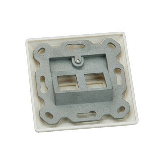 ROLINE Flush Mount Wall Outlet for Keystones, 2-port