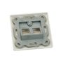 ROLINE Flush Mount Wall Outlet for Keystones, 2-port