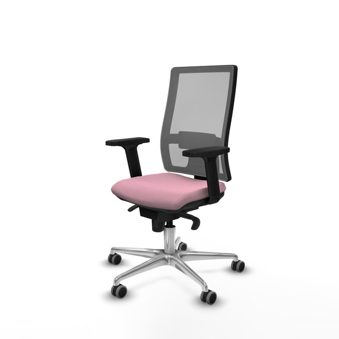 PIQUERAS Y CRESPO Silla de oficina Horna Rosa con mecanismo Sincro y malla Gris PIQUERAS Y CRESPO Silla de oficina Horna Rosa con mecanismo Sincro y malla Gris