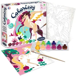 Sentosphere SEN3373910045070 Pintura acrílica por números - Colorizzy - Unicornios - Para jóvenes artistas a partir de 8 años