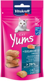 Vitakraft Cat Yums Snack Semihúmedo para Gatos con Salmón 9x40gr