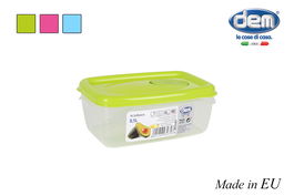 Dem Fiambrera Hermética Rectangular 0.5L para Microondas | 14.5 x 10 x 6 cm (24 Unidades)