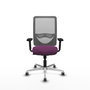 PIQUERAS Y CRESPO Silla de oficina Zulema con mecanismo Sincro, Morado y Gris