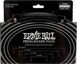 ERNIEBALL Cable Flex Patch Pedalera Negro - Multipack