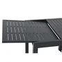 SOLOMA Mesa de Jardín Extensible para 6 Personas, Aluminio, 80/160x80x75 cm - TABLESOLOMA