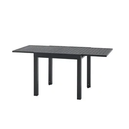 SOLOMA Mesa de Jardín Extensible para 6 Personas, Aluminio, 80/160x80x75 cm - TABLESOLOMA
