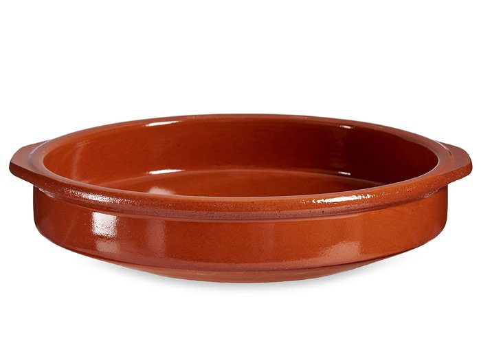 La Dehesa Cazuela Redonda de Barro Refractario Color Miel 30 cm de Diámetro para Hornos y Cocina Lenta (Set de 8)