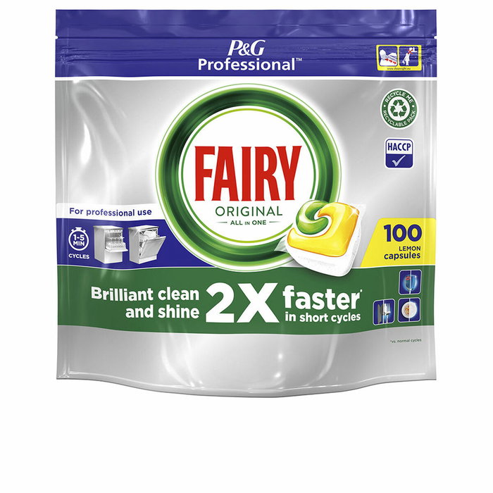 Pastillas para Lavavajillas Fairy All in 1 Original Limón (100 Unidades) Pastillas para Lavavajillas Fairy All in 1 Original Limón (100 Unidades)
