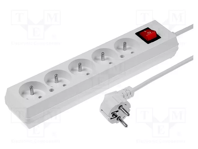 JONEX Prolongador de alimentación 1,5m con interruptor y 5 tomas JONEX Prolongador de alimentación 1,5m con interruptor y 5 tomas