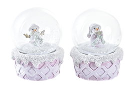 DKD Home Decor Figura Resina y Cristal 7x7x9, Pack de 2 Unidades Surtidas