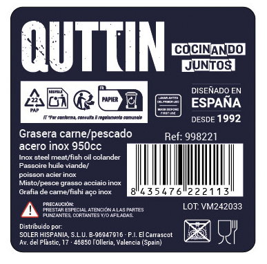 Privilege Grasera para Carne/Pescado PRX (F) -36 de Acero Inoxidable Privilege Grasera para Carne/Pescado PRX (F) -36 de Acero Inoxidable