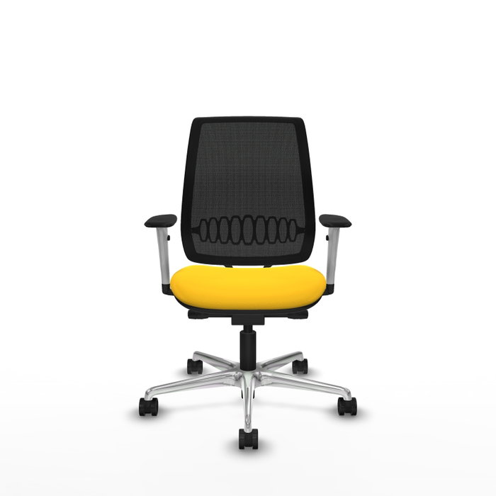 PIQUERAS Y CRESPO Alares Silla de Oficina Traslack Malla Negra y Similpiel Amarillo PIQUERAS Y CRESPO Alares Silla de Oficina Traslack Malla Negra y Similpiel Amarillo